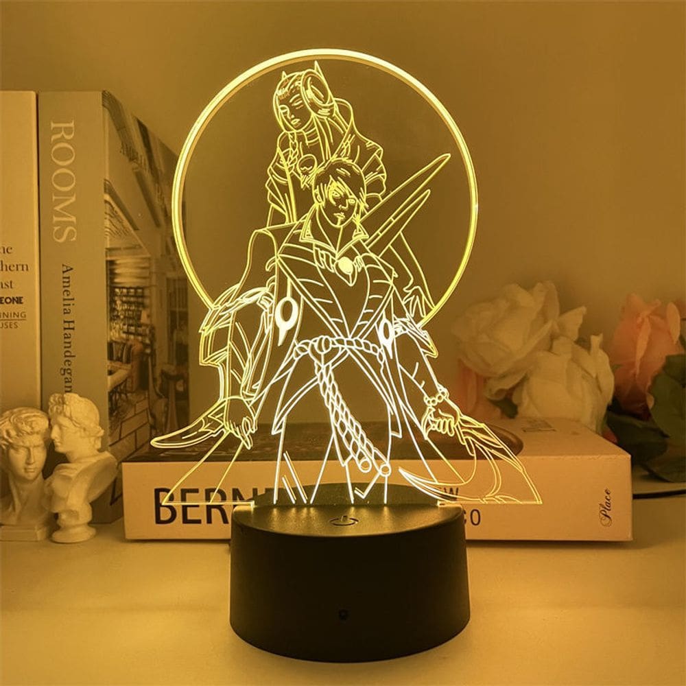 Luz noturna Lols Aphelioss 3D LED que muda de cor para crianças