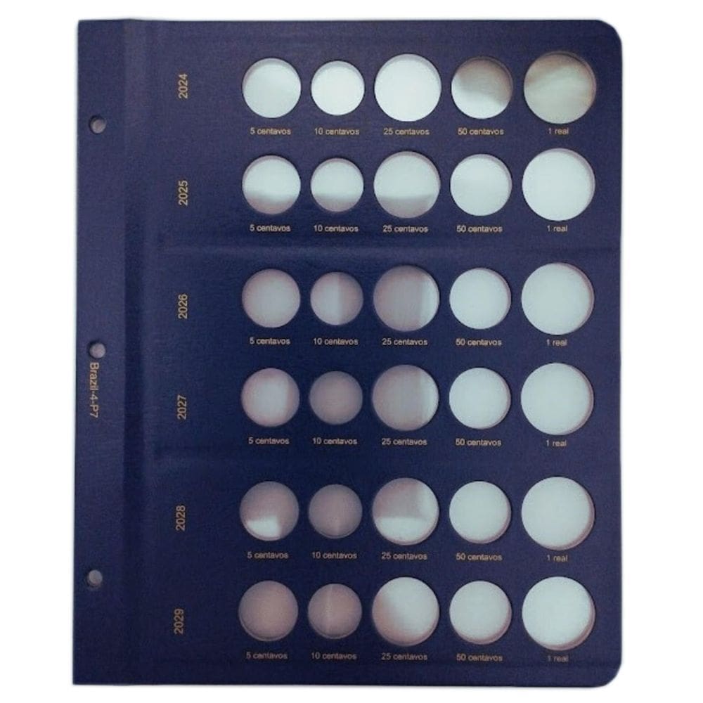 Folha Complementar Álbum de Luxo nº 4 Plano Real Azul