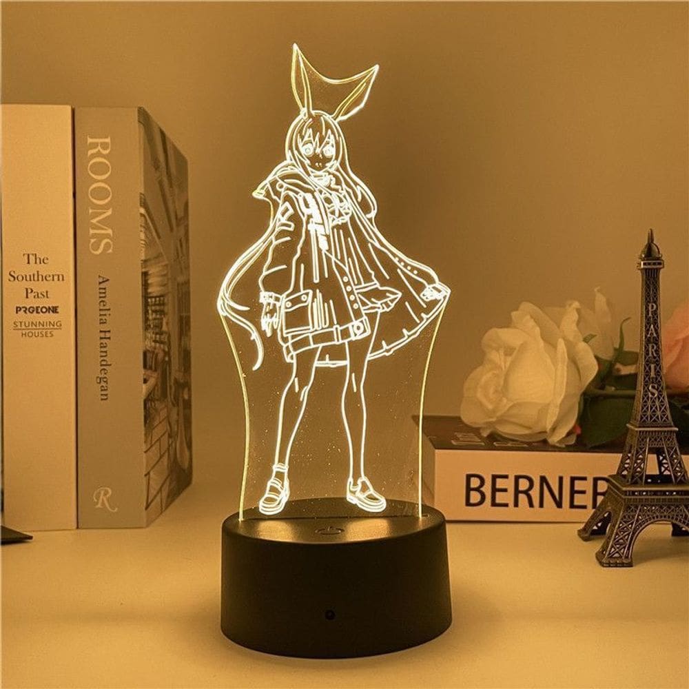 Luz noturna LED 3D Jujutsus Kaisens Amiyas Color Changing