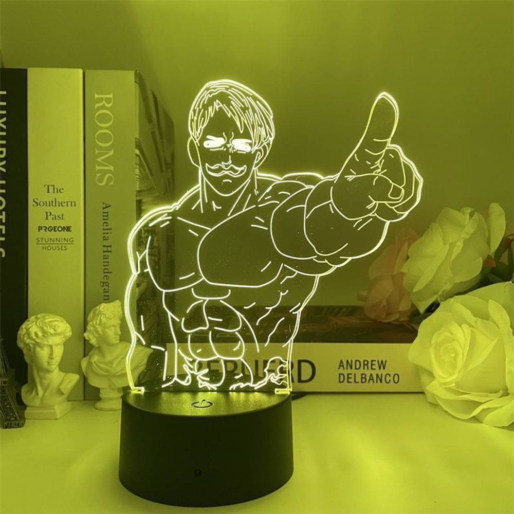 Luz noturna 3D LED Seven Deadly Sins Escanor para crianças