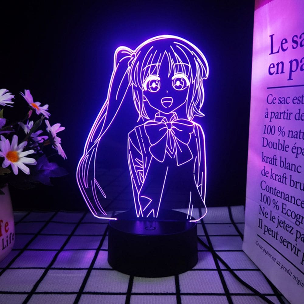 Luz noturna Bocchis Rocks Nijikas 3D LED com mudança de cor