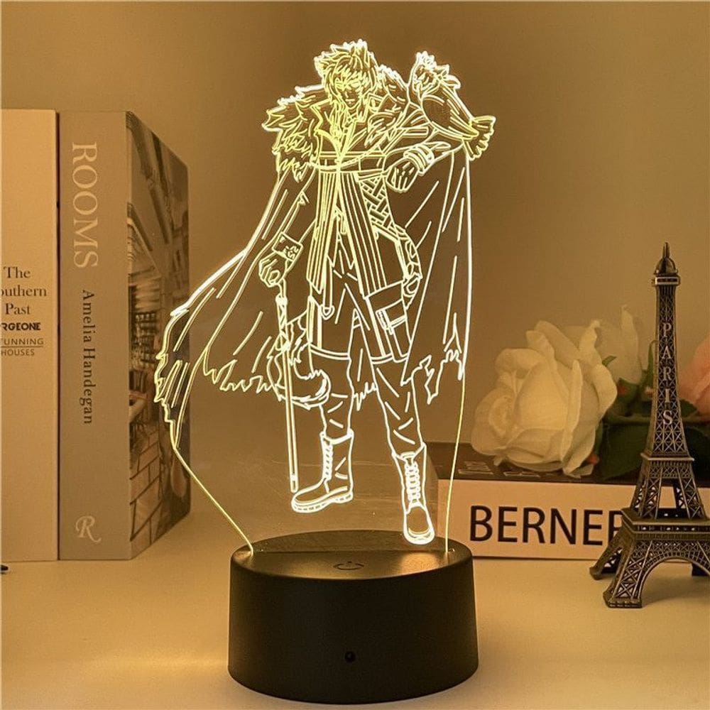 Luz noturna LED 3D Jujutsus Kaisens Silvers Ashs Color Change