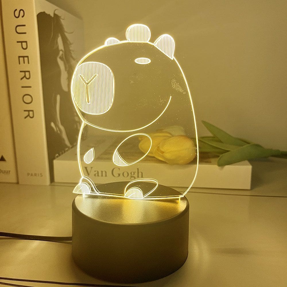 Luz noturna LED 3D Too Many`s Losings Heroines Yonas Color C