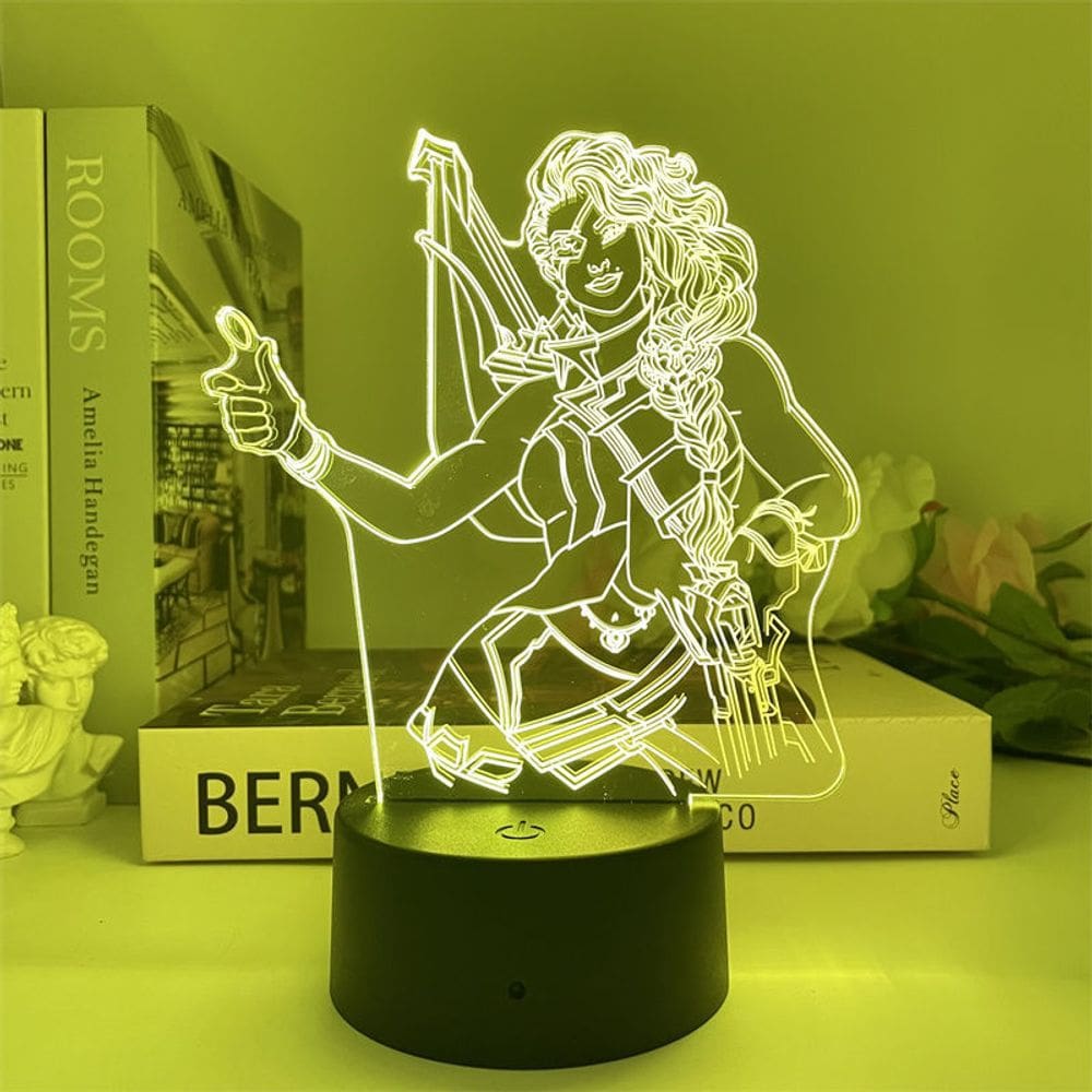 Luz noturna Lols Samiras 3D que muda de cor LED para crianças