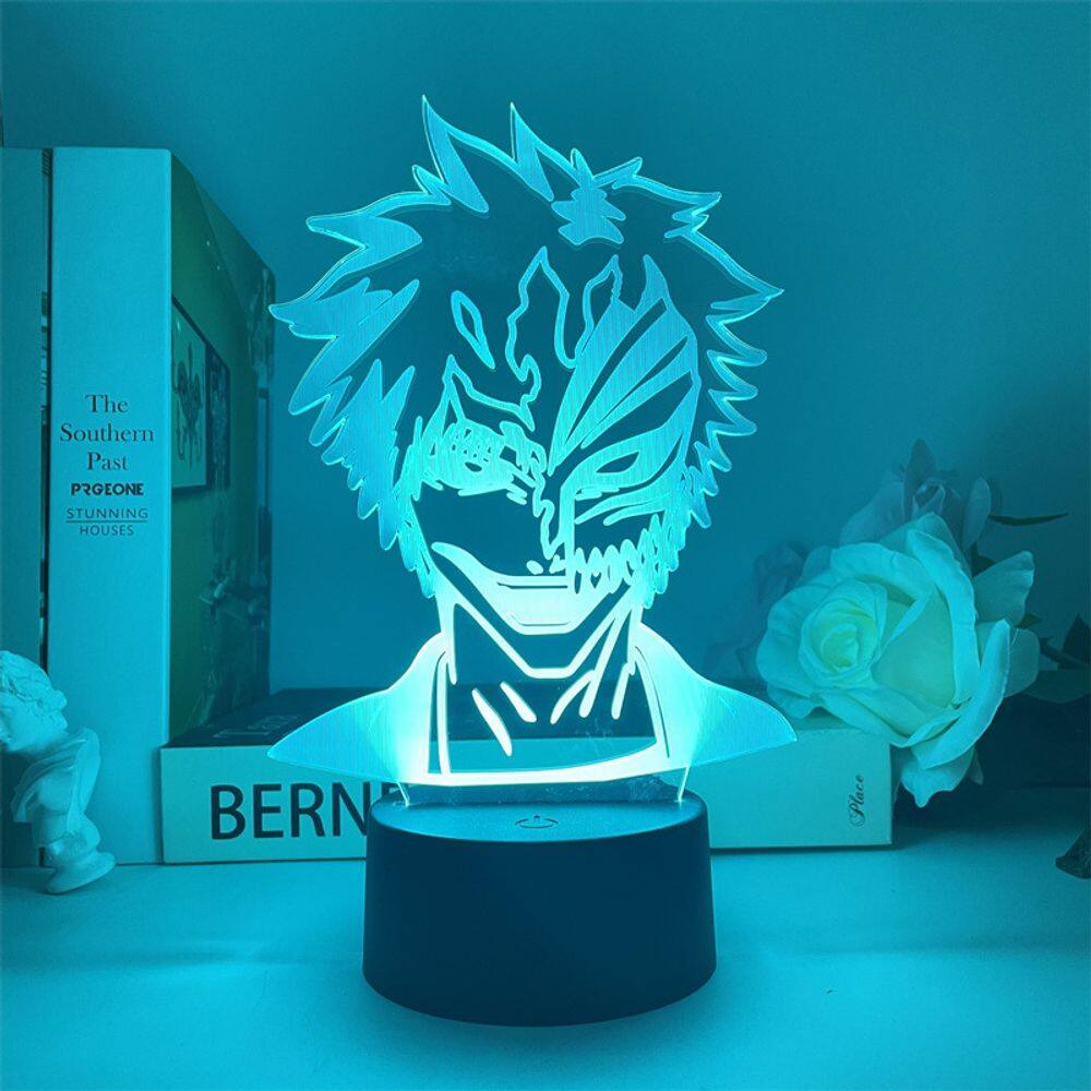 Luz noturna LED 3D Bleach Kurosaki Ichigo Color Change