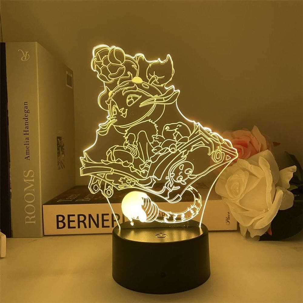 Luz noturna LED 3D Lols Bees Queens Color Changing para crianças