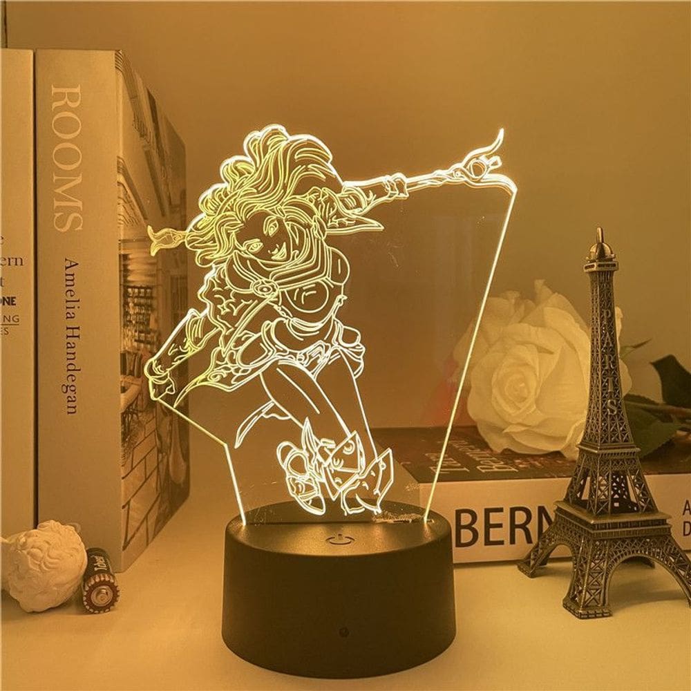 Luz noturna Lols Luxs 3D LED que muda de cor para crianças