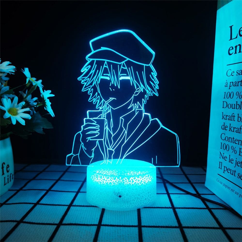 Luz noturna Bungos Strays Dogs Edogawas Rampos 3D LED