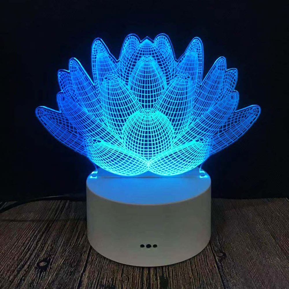 Luz noturna, LED 3D, unicórnios que mudam de cor para crianças de 22 cm