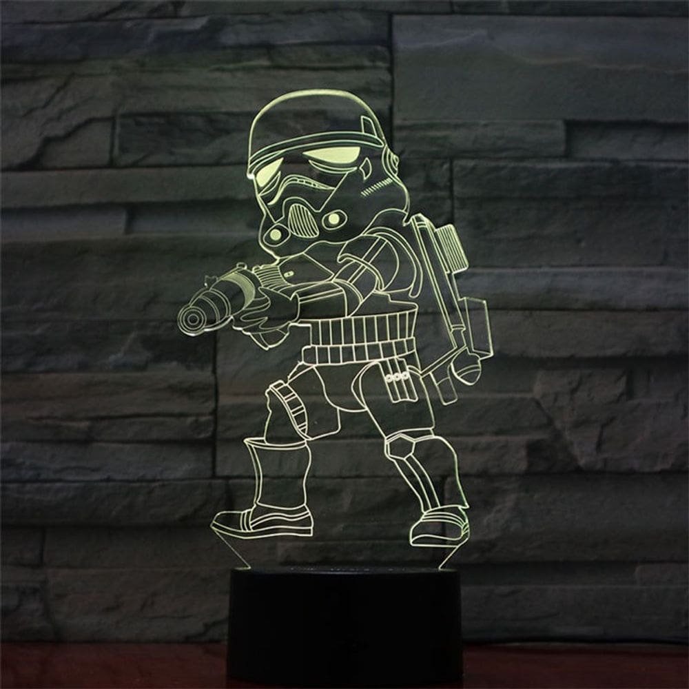 Luz noturna LED 3D Storms Troops Imperials Stormtroopers