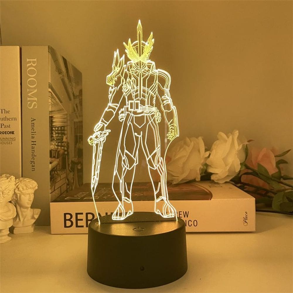 Luz noturna Kamens Riders Sabers 3D com mudança de cor