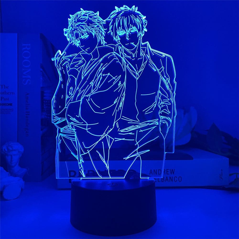 Luz noturna LED 3D Gintama Sakata Gintoki que muda de cor