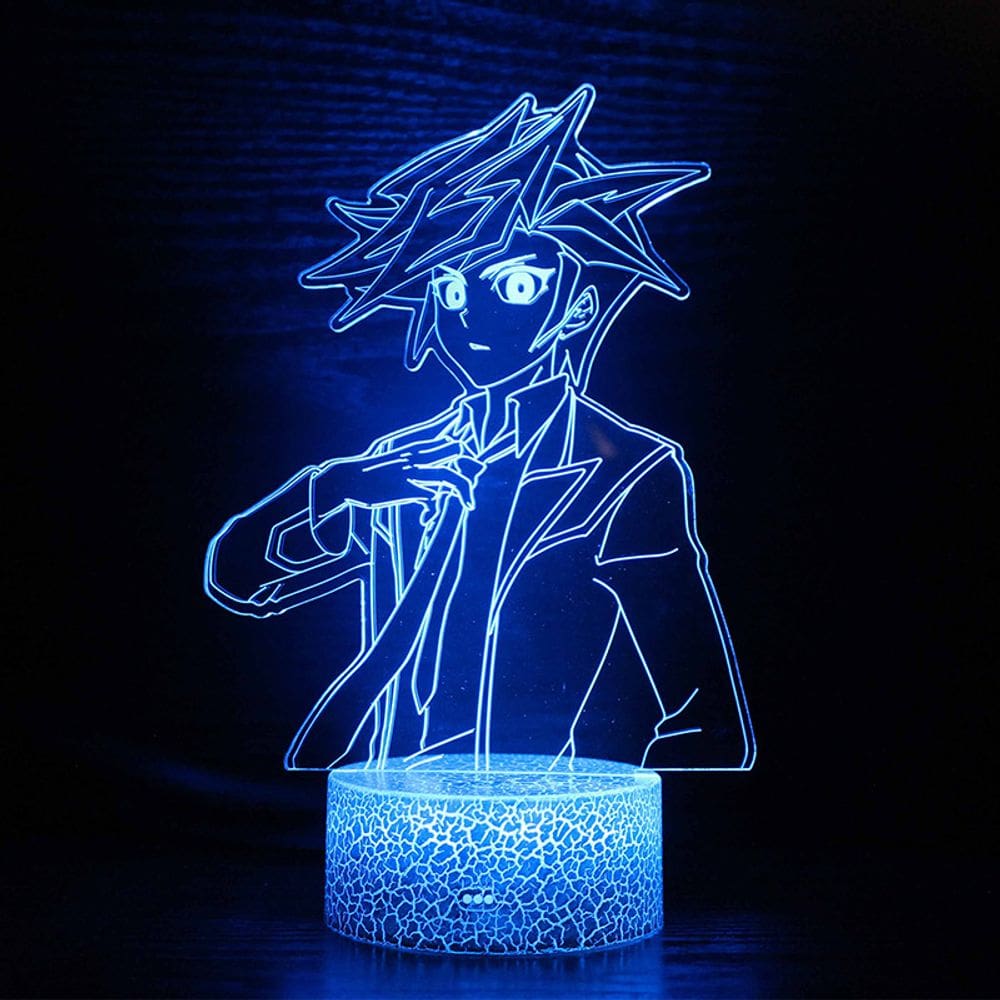 Luz noturna LED 3D que muda de cor Yu Gi Oh Yugis Mutos Kids