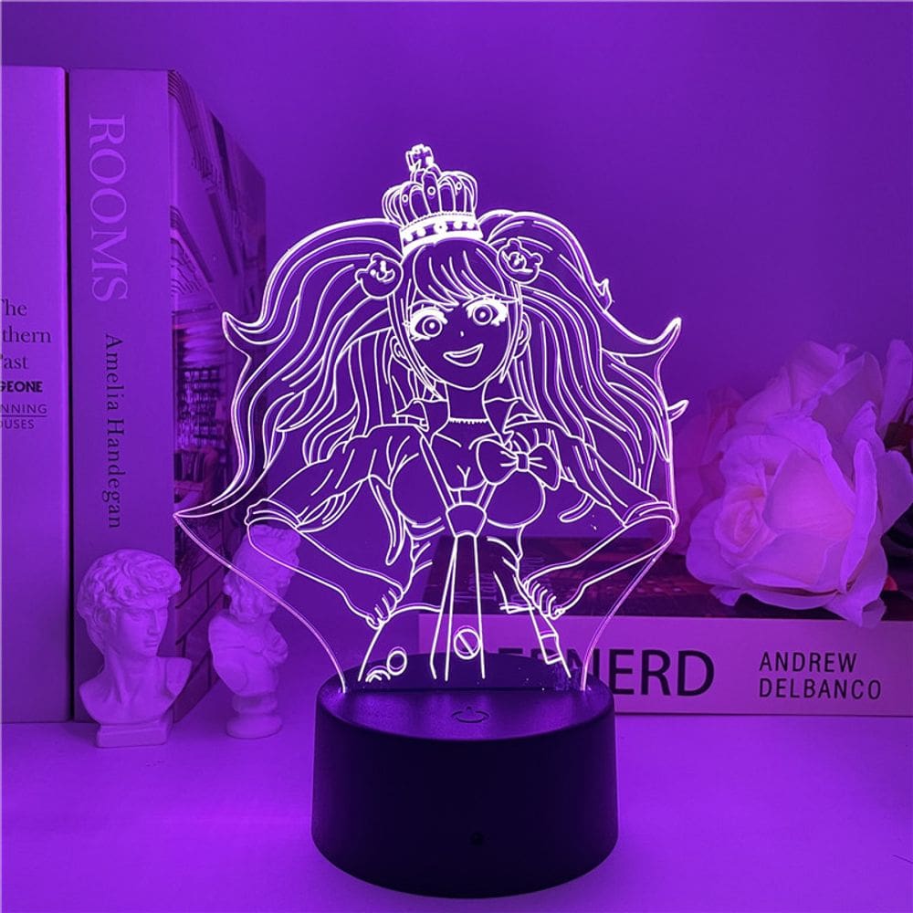 Luz noturna LED 3D Danganronpas aciona Happys Havocs Enoshimas Junkos