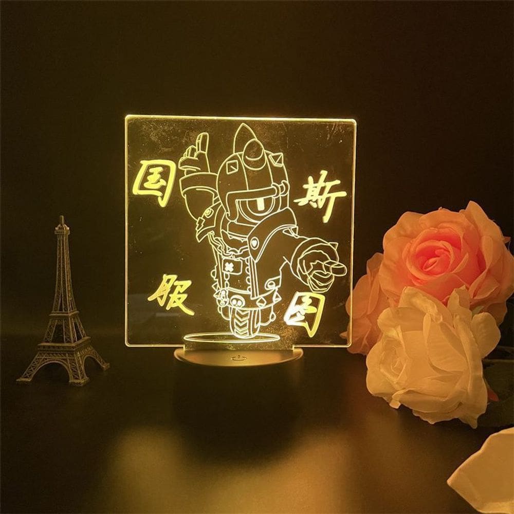 Luz noturna LED 3D Brawls Stars Stus Color Changing Kids