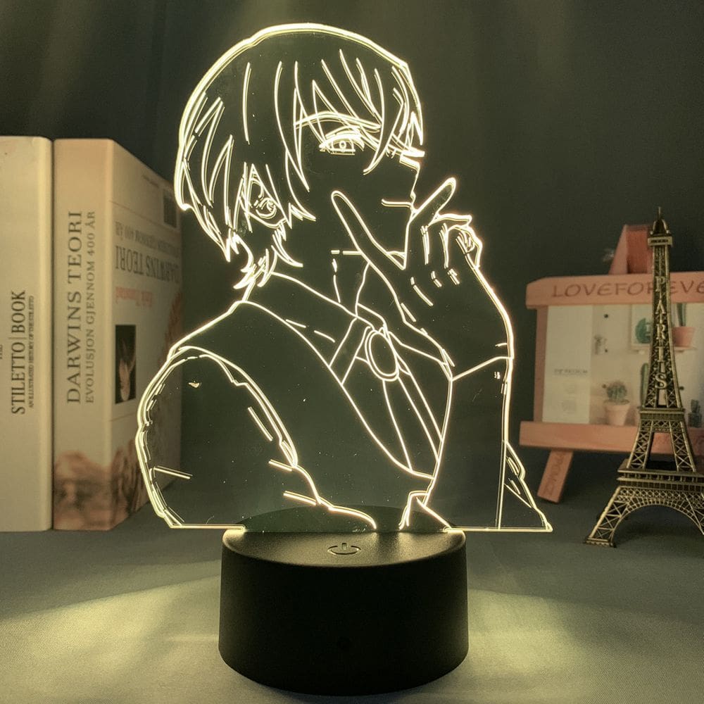 Luz noturna, LED 3D, mudança de cor do toro do detetive Conan Amuro