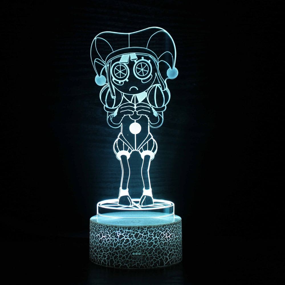 Mudança de cor LED 3D Night Light Kingdoms Hearts Demyxs