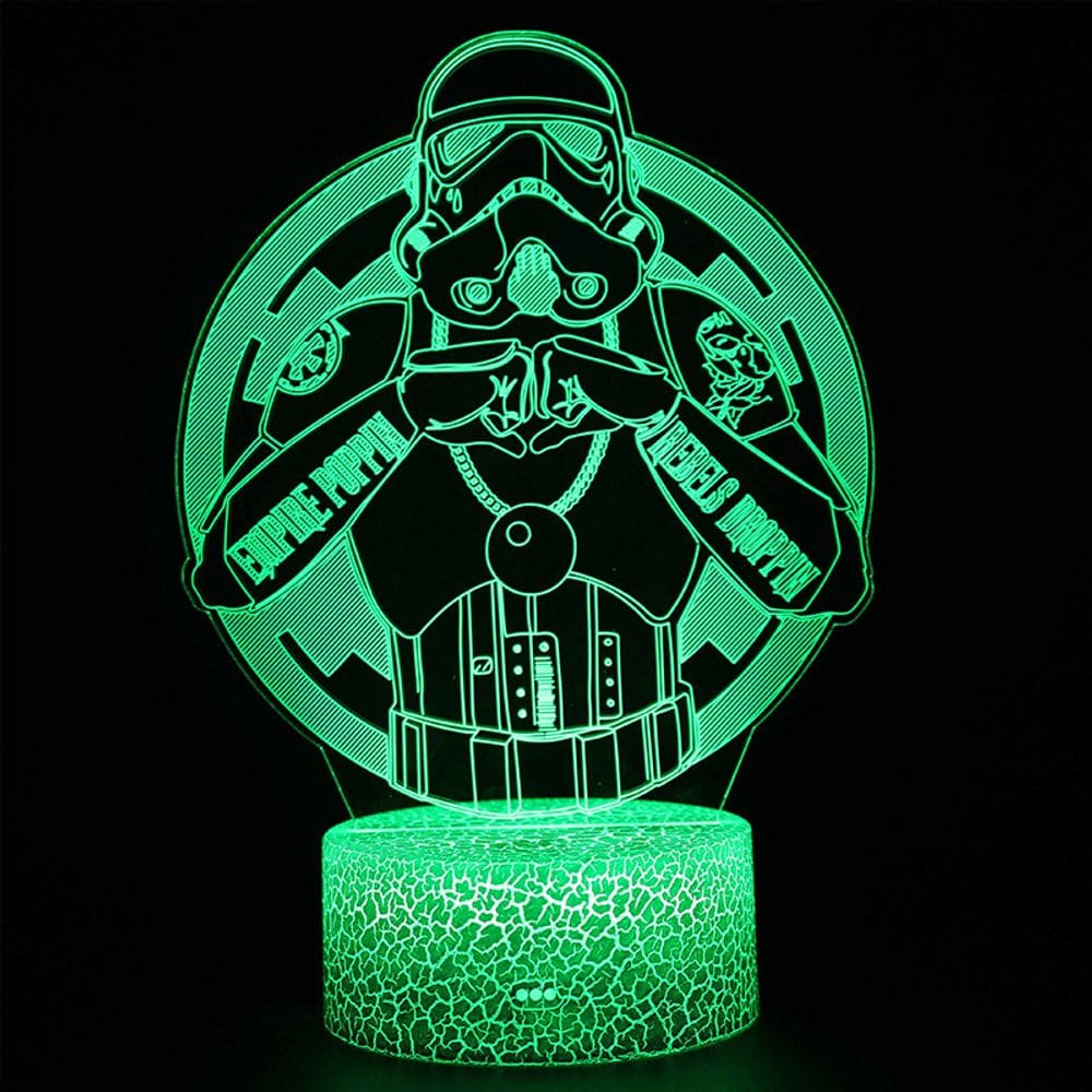 Luz noturna LED 3D Storms Troops Imperials Stormtroopers