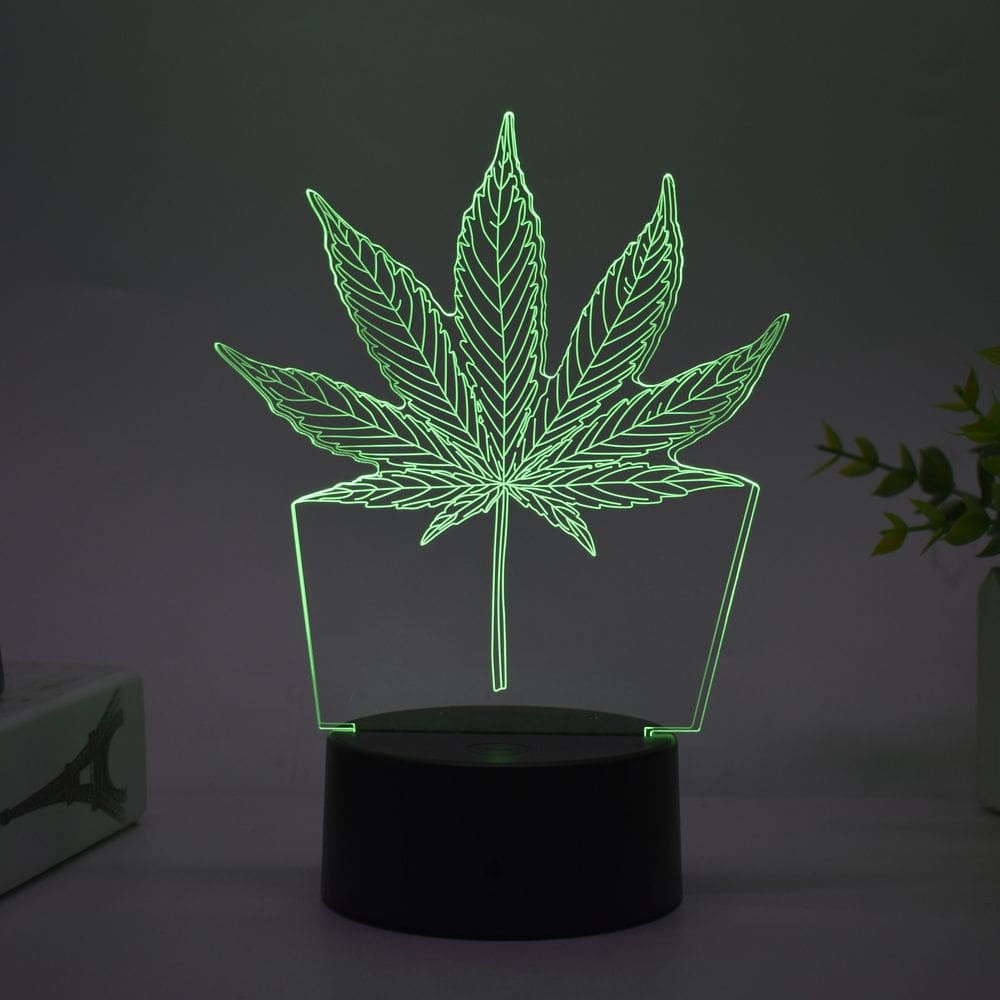 Luz noturna LED 3D MapleSleafs que muda de cor para crianças