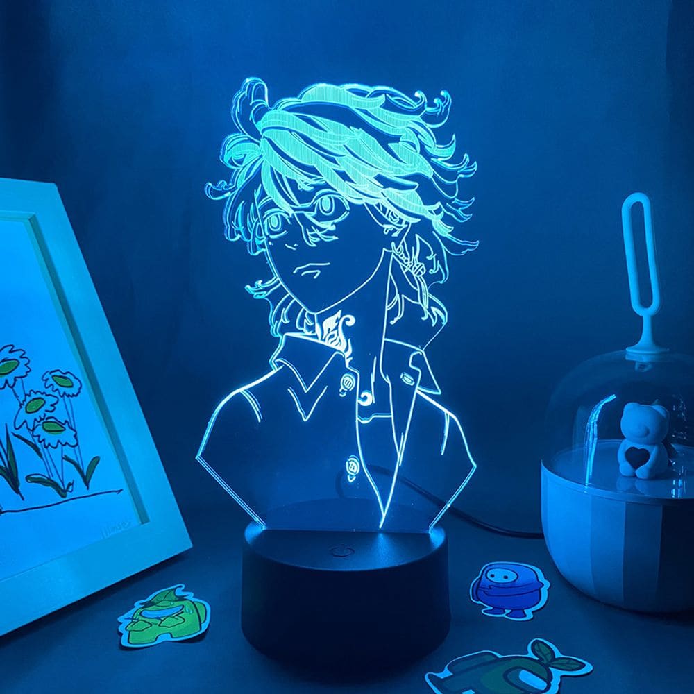 Luz noturna LED 3D Hanemiyas Kazutoras Color Changing