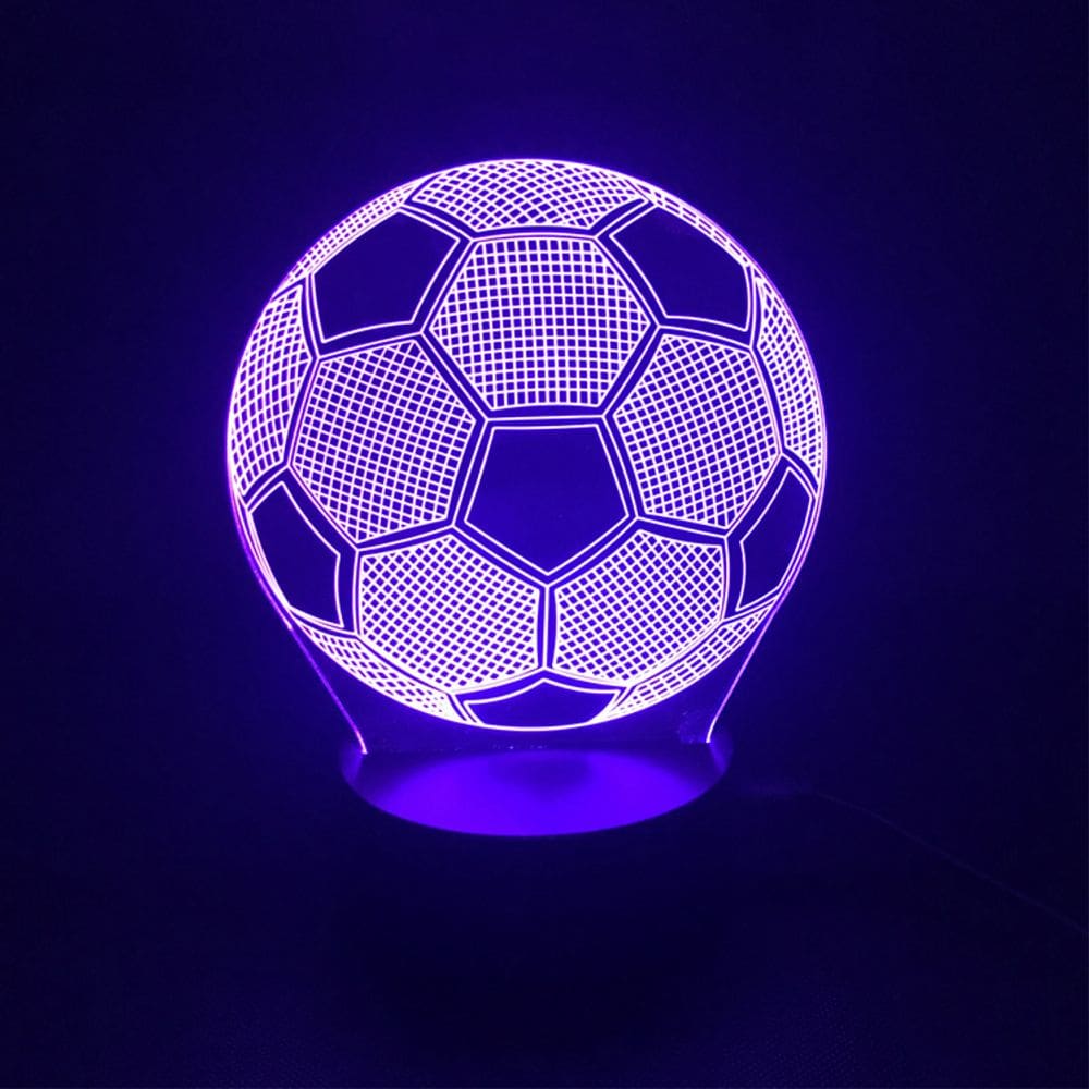 Luz noturna, LED 3D, unicórnios que mudam de cor para crianças de 22 cm