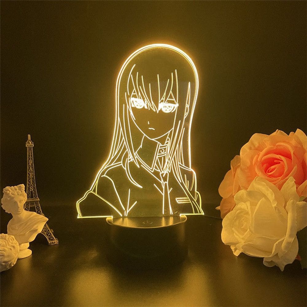 Luz noturna LED 3D Steins Gates Makises Kurisus Color Change