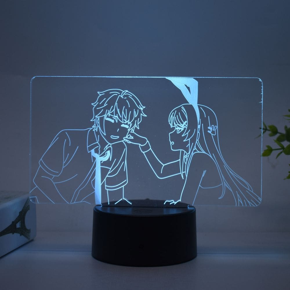 Luz noturna LED 3D Darlings in Franxxs Zeros Twos Color Chan