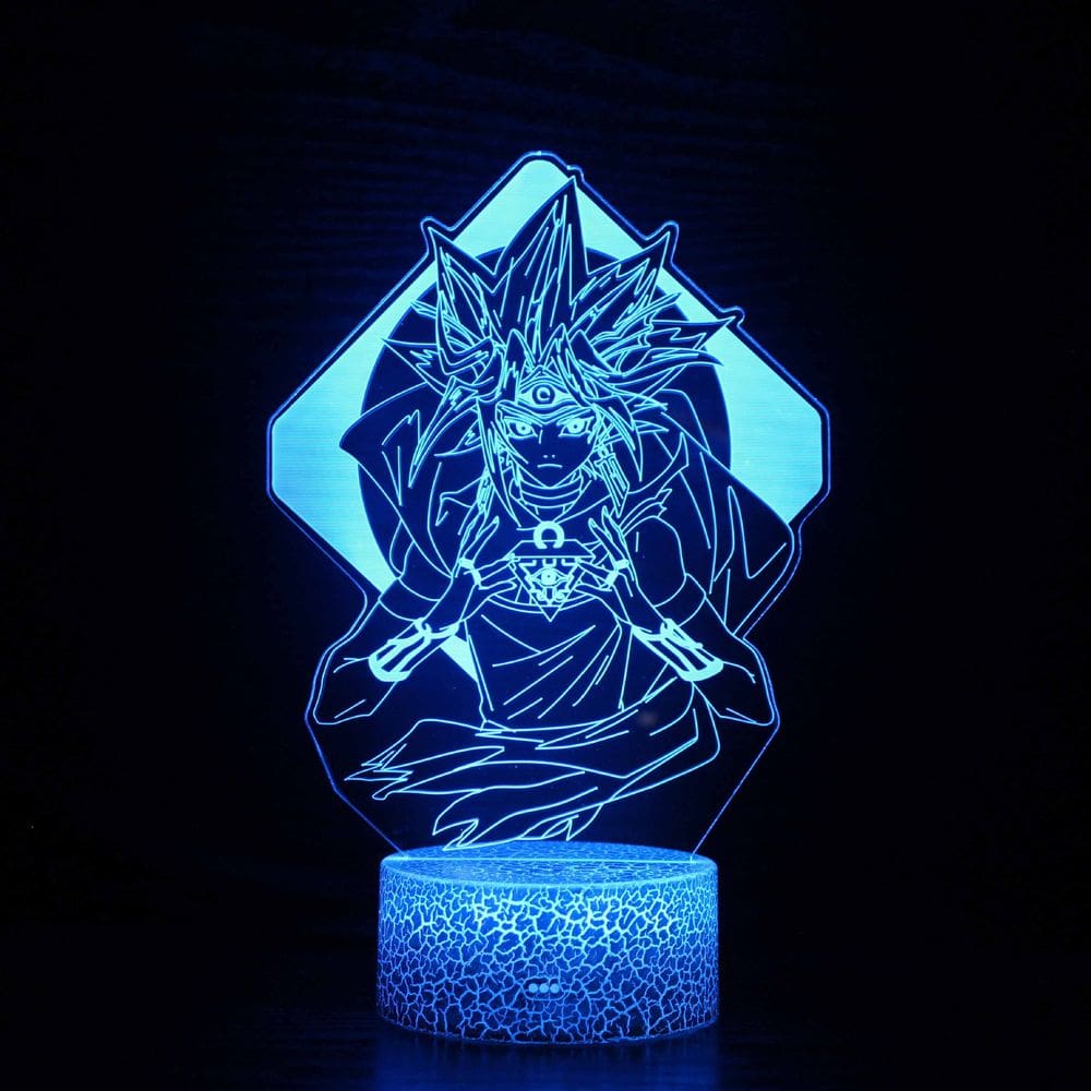 Luz noturna Yu Gi Oh Atems 3D com mudança de cor LED para crianças