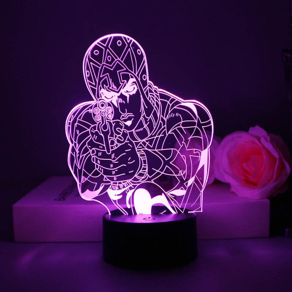 Luz noturna LED 3D JoJos Bizarres Adventures Guidos Mistas