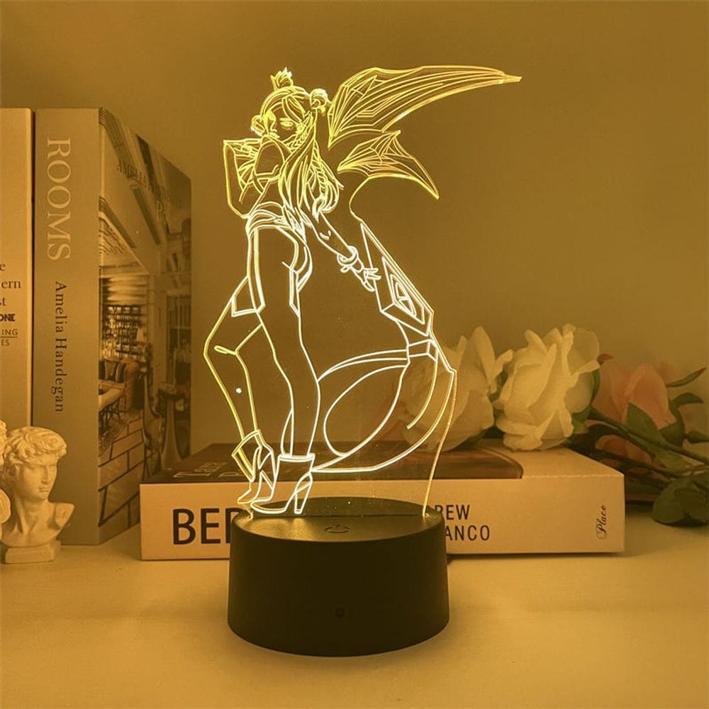 Luz noturna LED 3D Lols Kais Sa que muda de cor para crianças