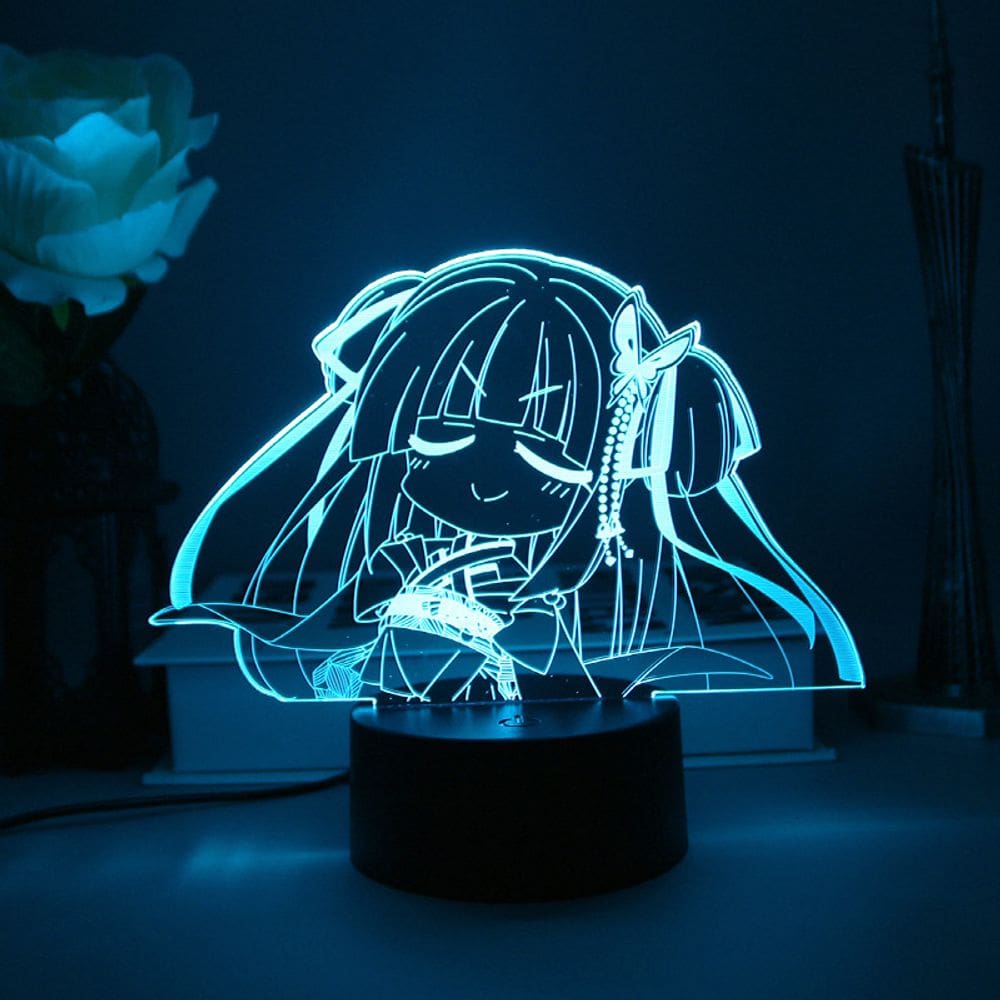 Luz noturna LED 3D Oshis No Ko Izunas que muda de cor para crianças