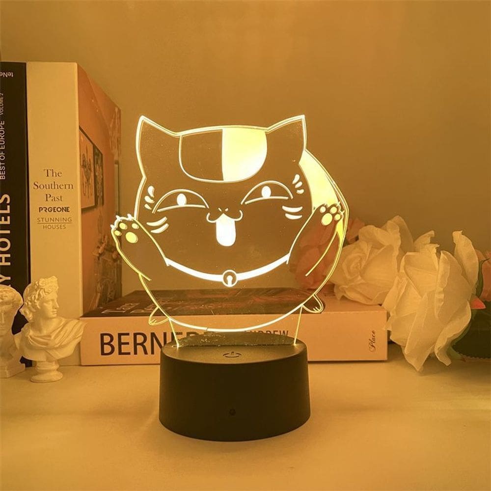 Luz noturna LED 3D Color Chan Natsumes Friends Madaras