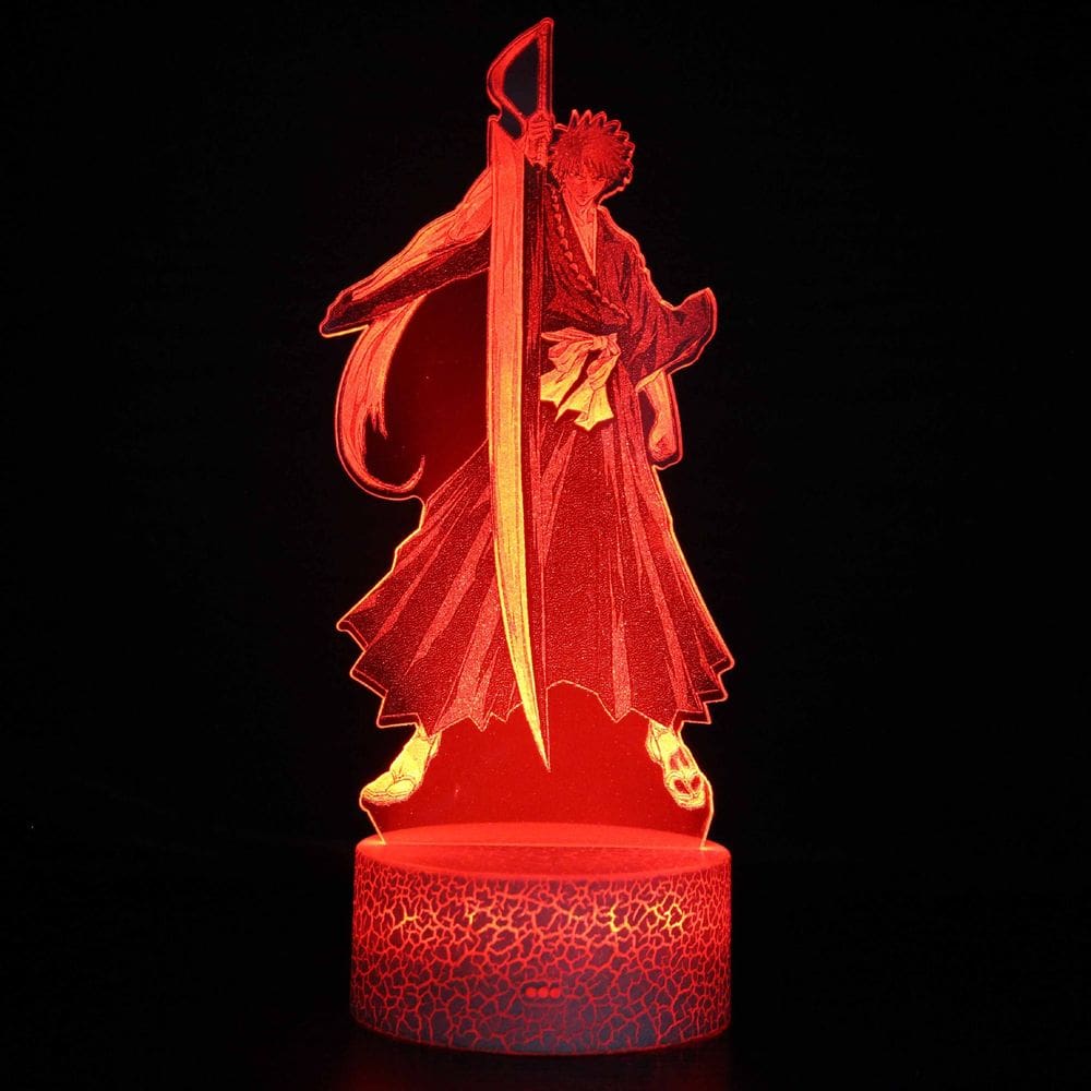 Luz noturna LED 3D Bleach Kurosaki Ichigo Color Change