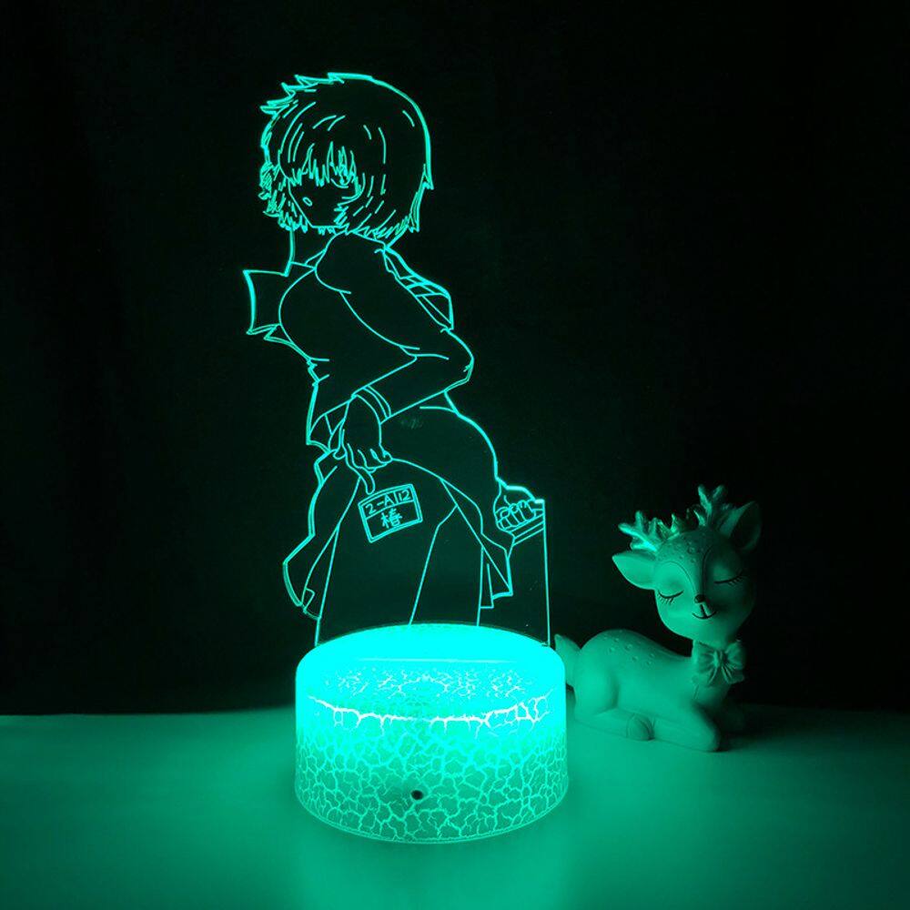 Luz noturna LED 3D Namoradas misteriosas X Urabes Mikotos C