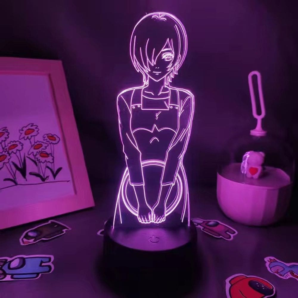Luz noturna LED 3D Tokyo Ghoul Juuzou Touka Kirishima