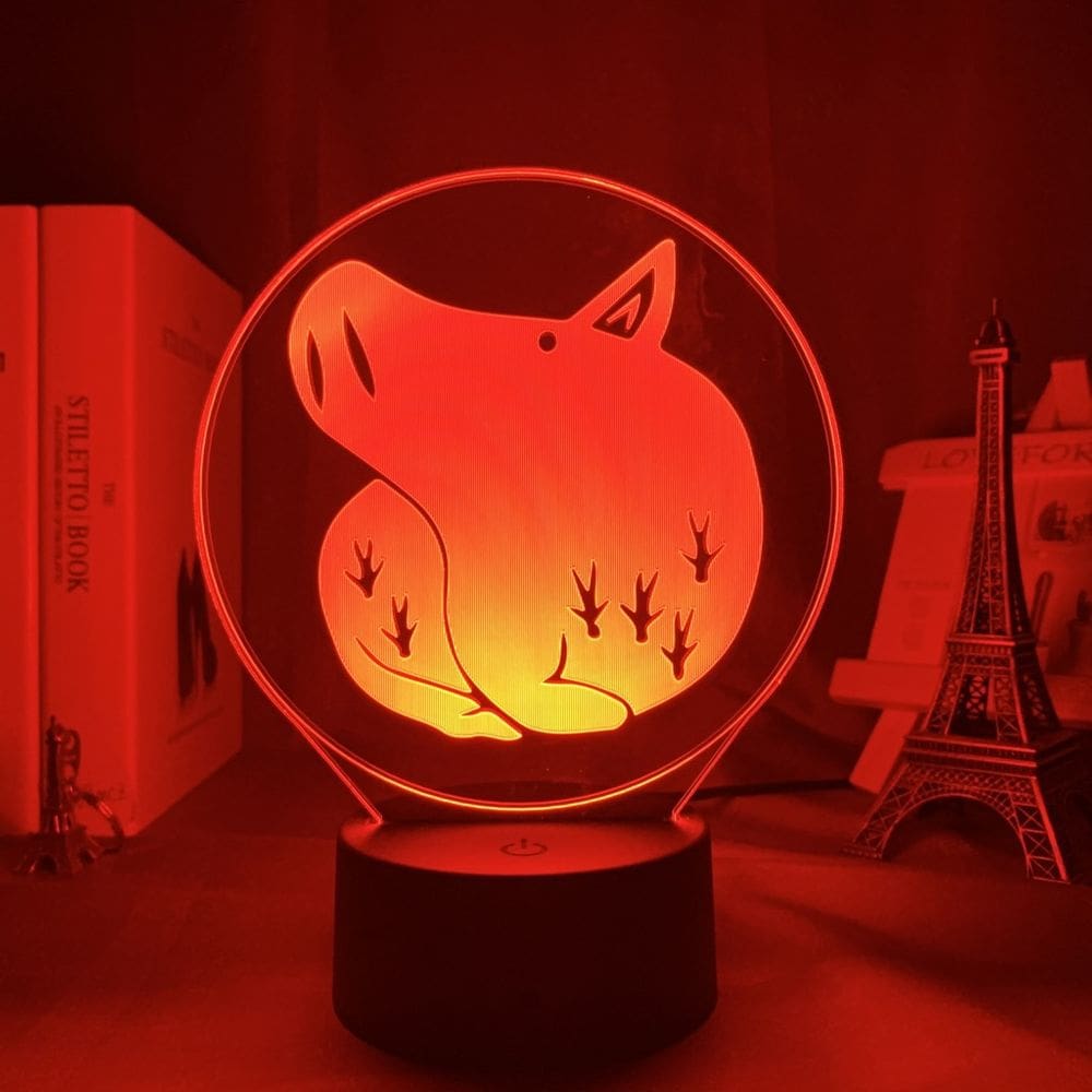 Luz noturna 3D LED Seven Deadly Sins Gluttony com mudança de cor