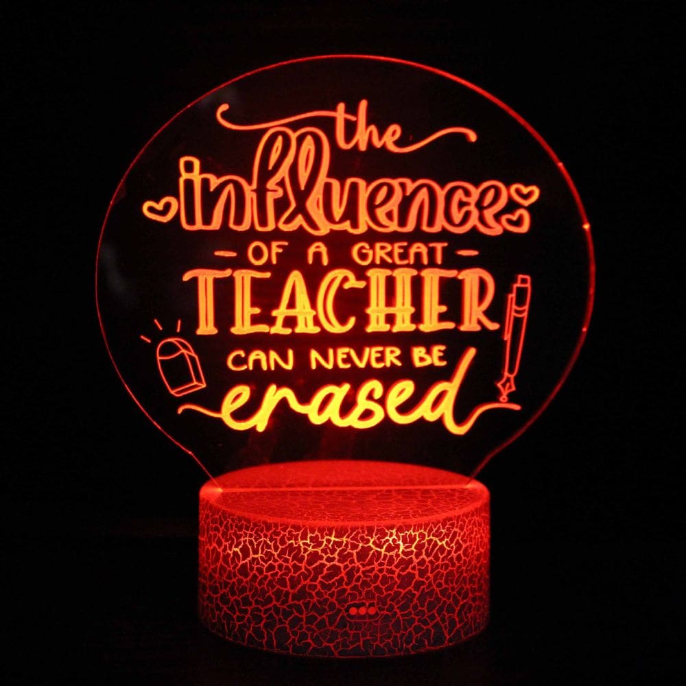 As influências da luz noturna 3D de um grande professor nunca podem ser apagadas