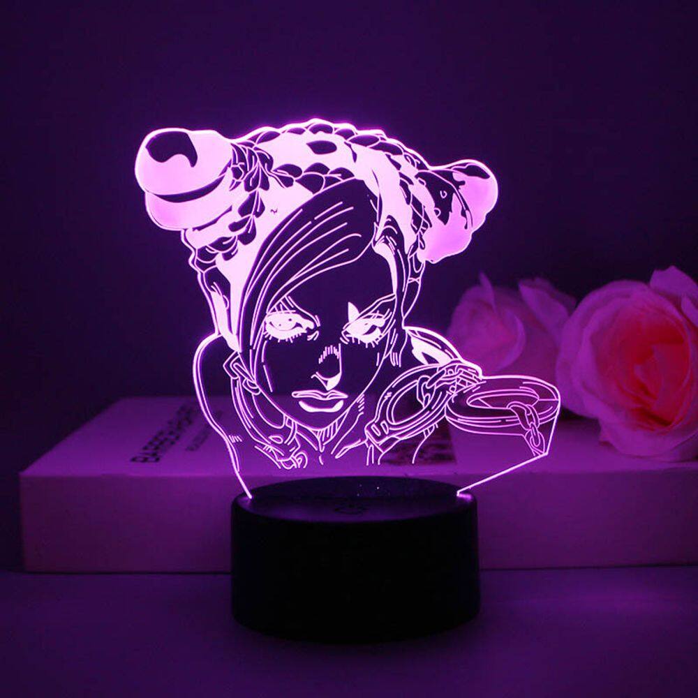 Luz noturna LED 3D JoJo`s Bizarre Adventures Jolyne Cujoh