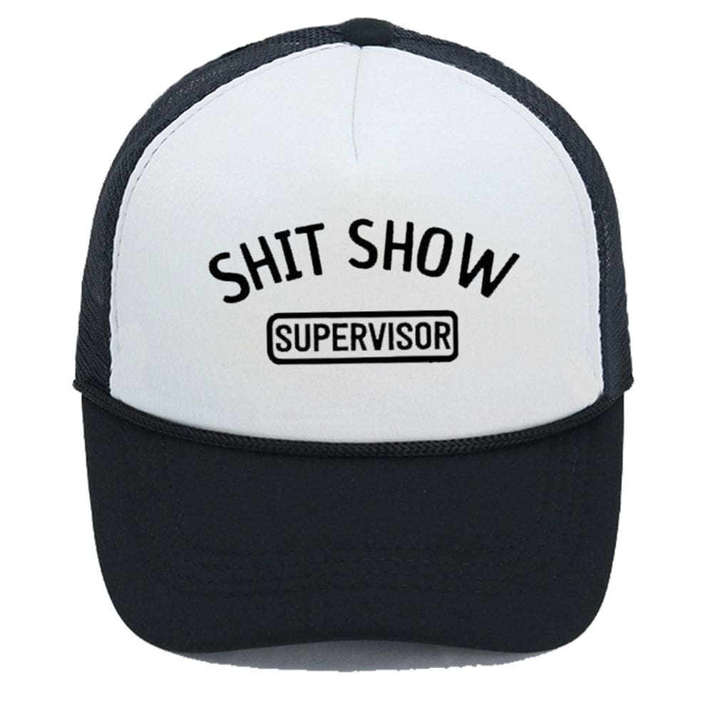 Boné de beisebol Trucker Poliéster `SHIT SHOW SUPERVISOR` com estampa