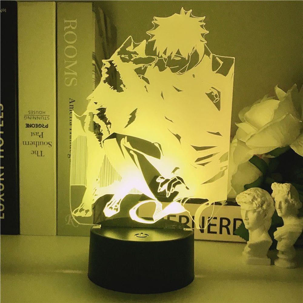 Luz noturna LED 3D Jujutsus Kaisens Fushiguros Megumis