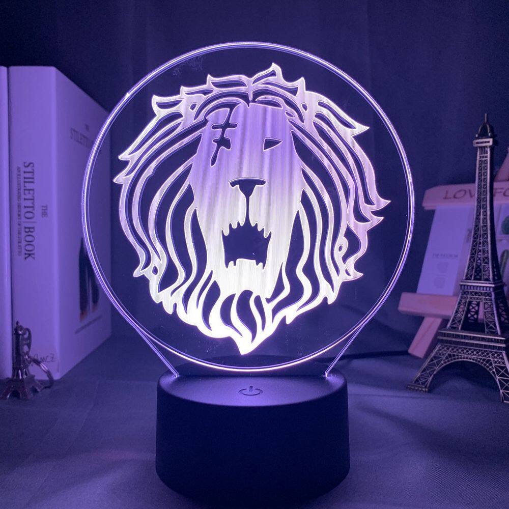 Luz noturna 3D LED Seven Deadly Sins Superbias Color Change