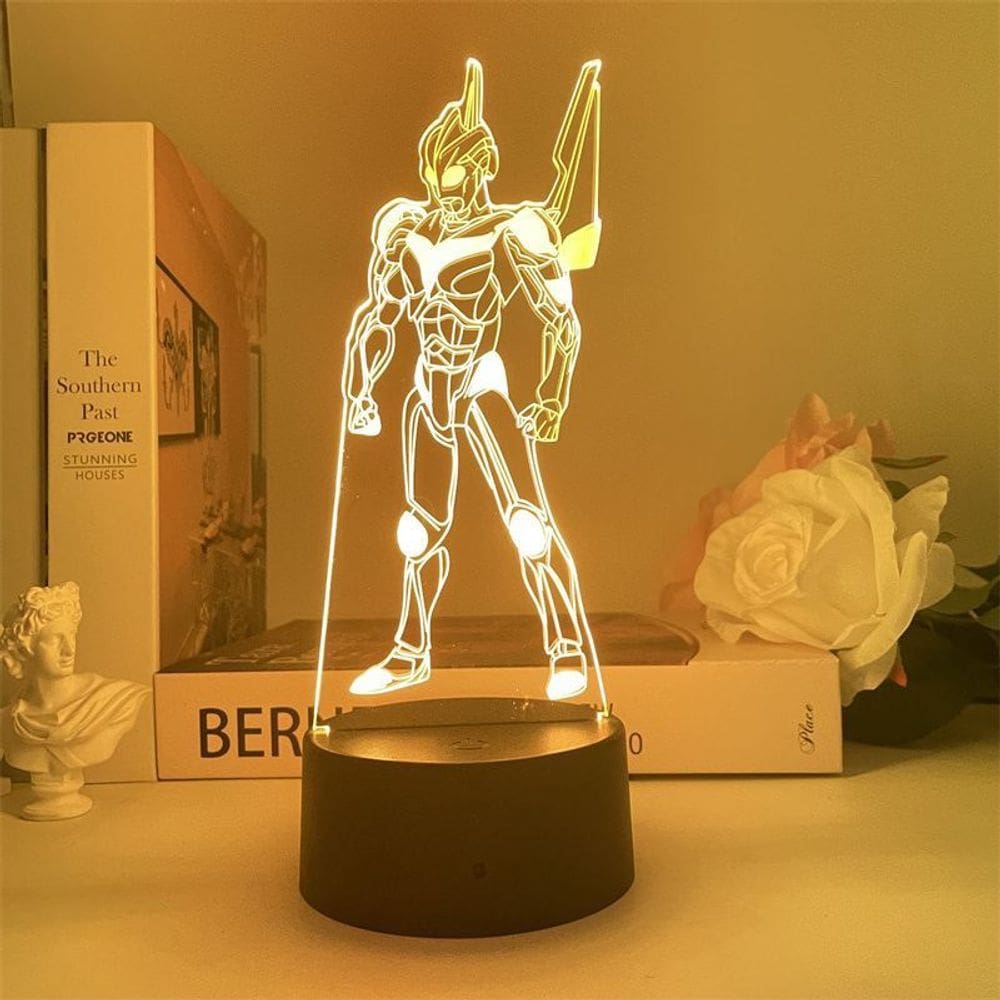 Luz noturna Ultramans Noas 3D LED que muda de cor para crianças