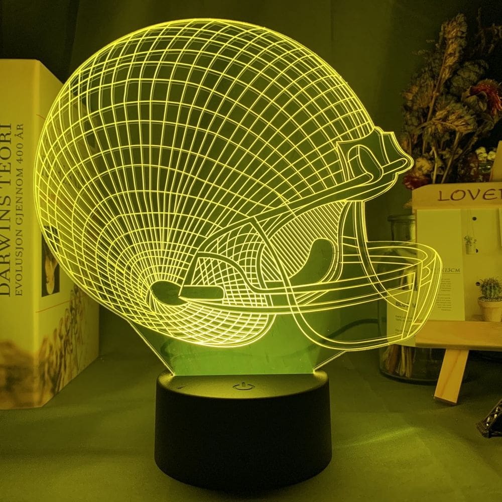 Bonés de rugby com luz noturna LED 3D que mudam de cor para crianças