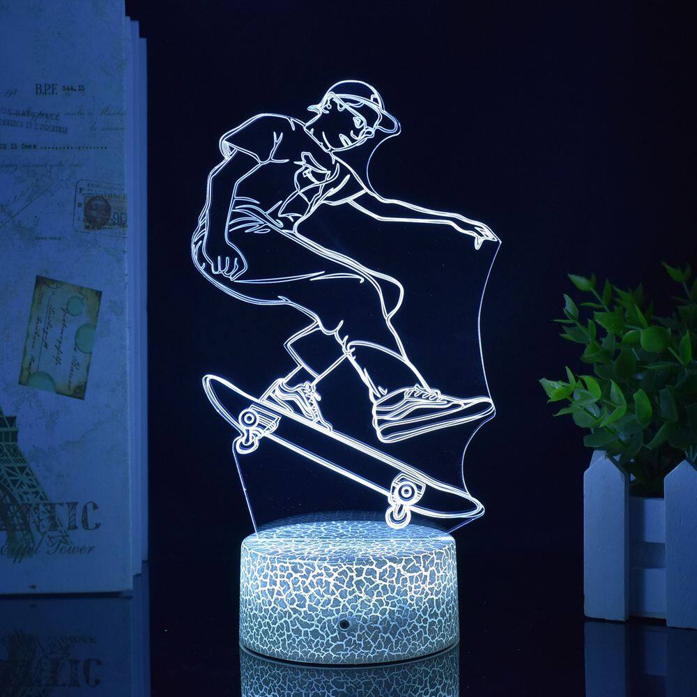 Skates LED 3D que mudam de cor com luz noturna para meninos