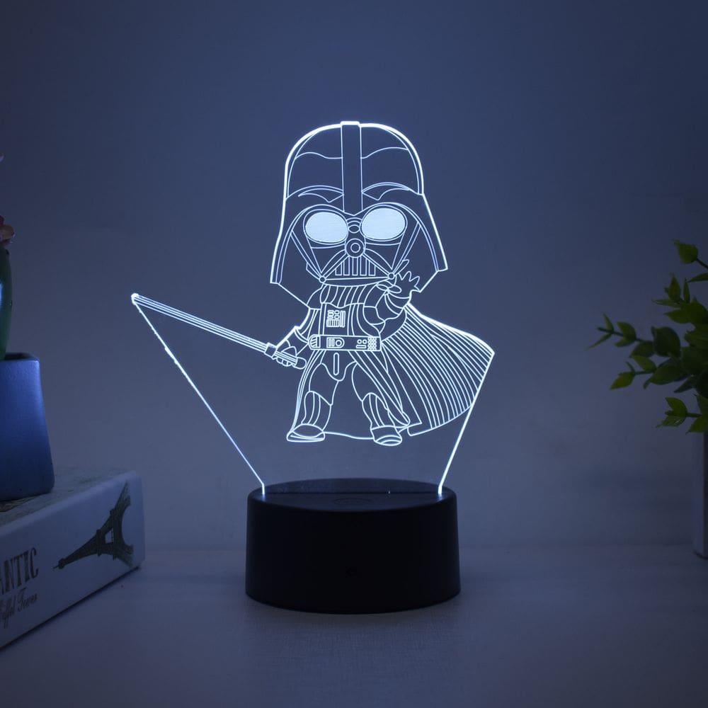 Luz noturna LED 3D Darth Vader Anakin Skywalker Mudança de cor