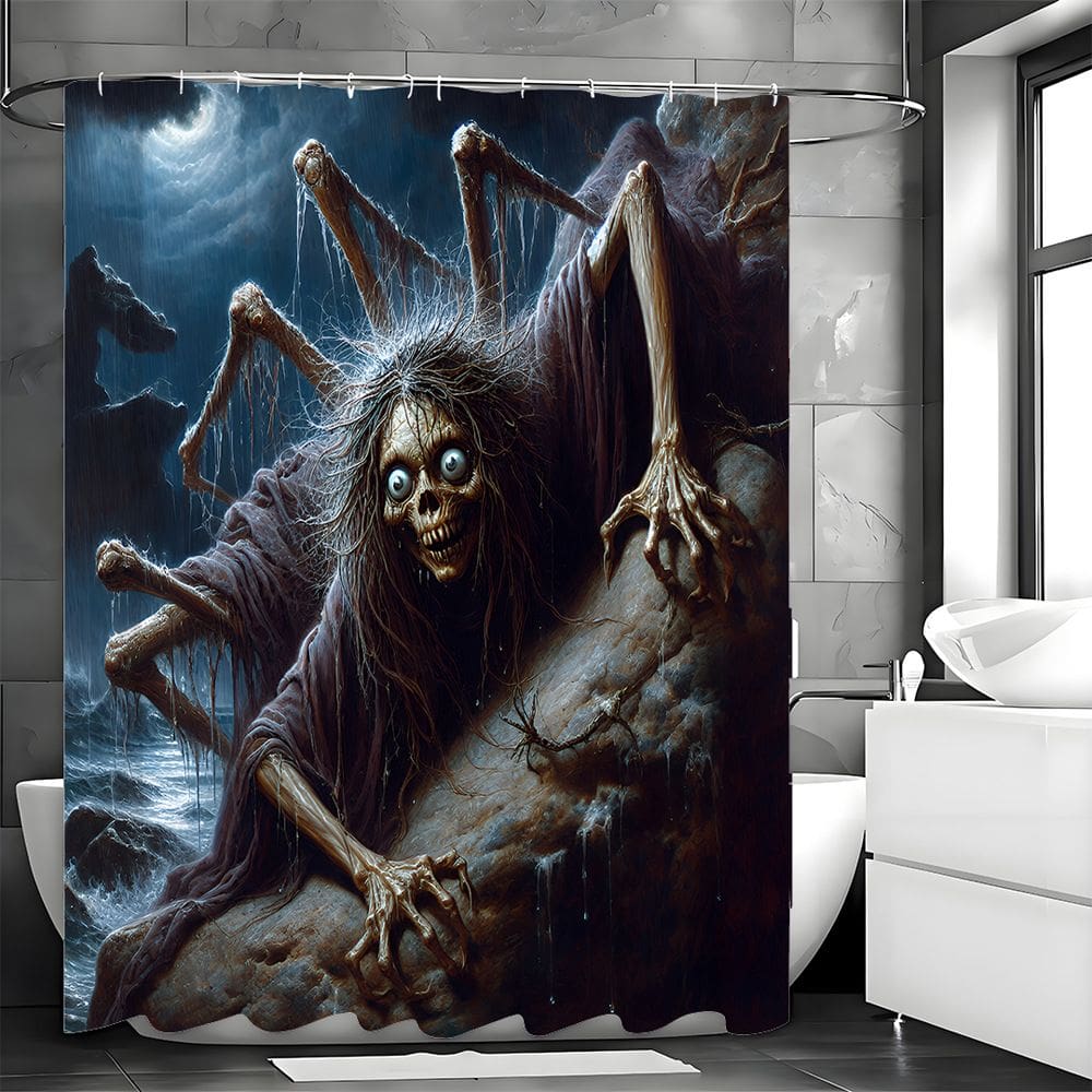 Cortina de chuveiro Horror Spider Demon 180x200cm poliéster