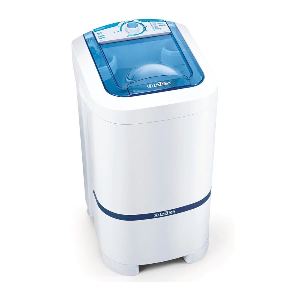 Lavadora Semiautomática LA573 Latina 20,1kg Com Bomba de Drenagem Automática, Super Turbina e 7 Programas de Lavagem