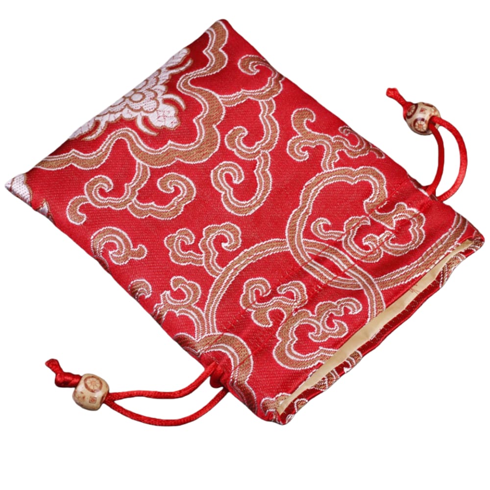 Conjunto de sacolas de presente com cordão de brocado vintage para joias, 10 unidades