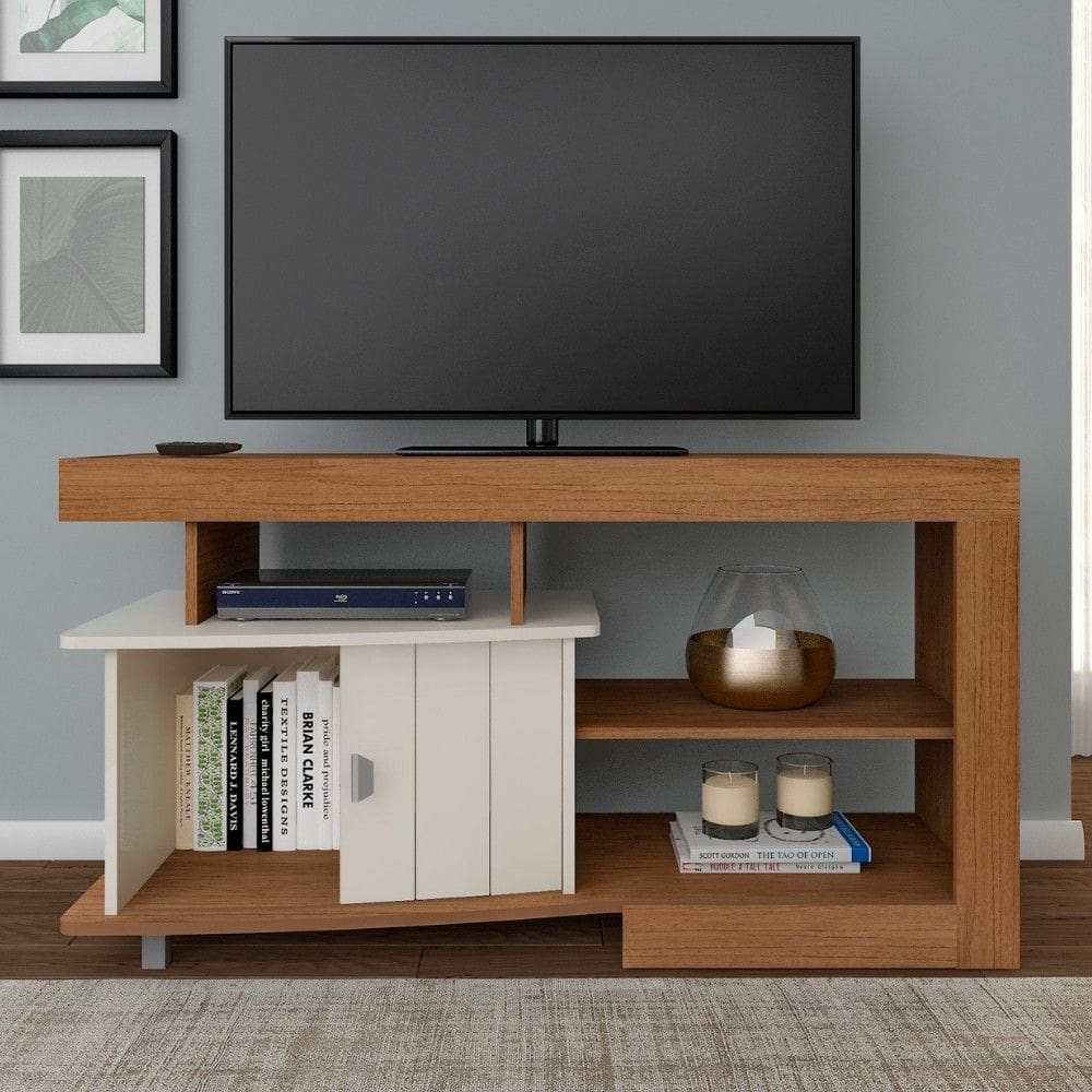 Rack para TV ate 42 Polegadas 1 Porta de Correr com Pes Royal Artely