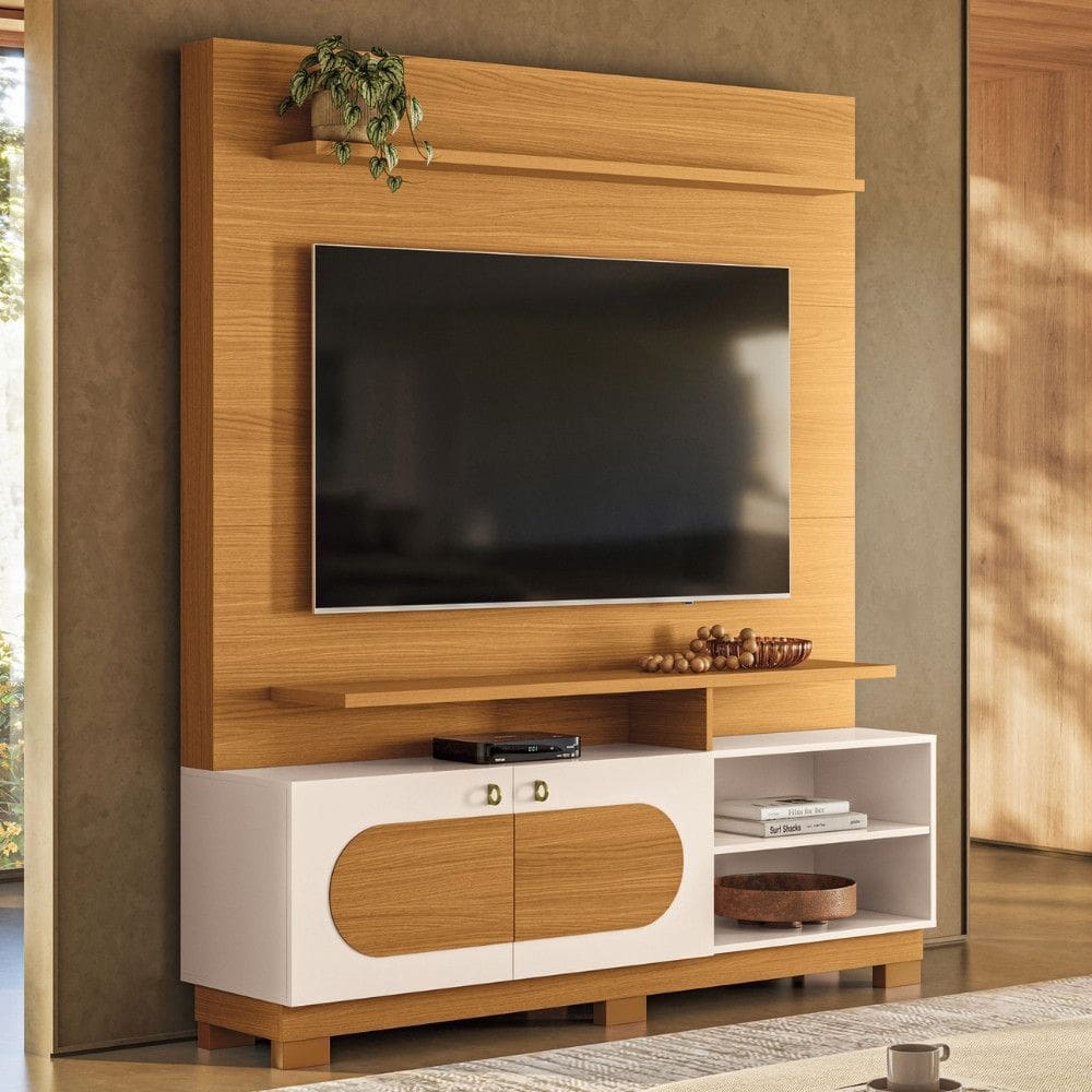 Estante Home para TV ate 60 Polegadas 2 Portas com Pes Axis HB Moveis